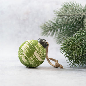 2" Emerald Brushed Bauble