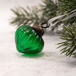 Set of 6 Small 1" Emerald Luster Lanterns