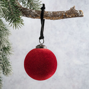 3" Wine Velvet Bauble