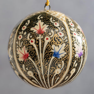 3" White Trellis Bauble