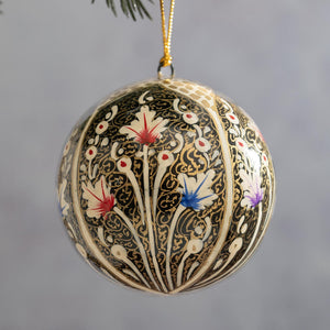 2" White Trellis Bauble