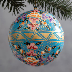 4" Blue Ternion Bauble