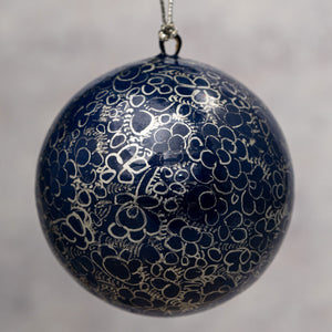 3" Old Navy Pebble Design Christmas Bauble