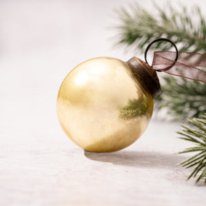 2" Gold Pearlescent Bauble