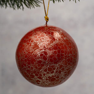 2" Rust Pebble Christmas Bauble