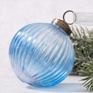 4" Extra Large Sky Rainbow Ribbed Ball