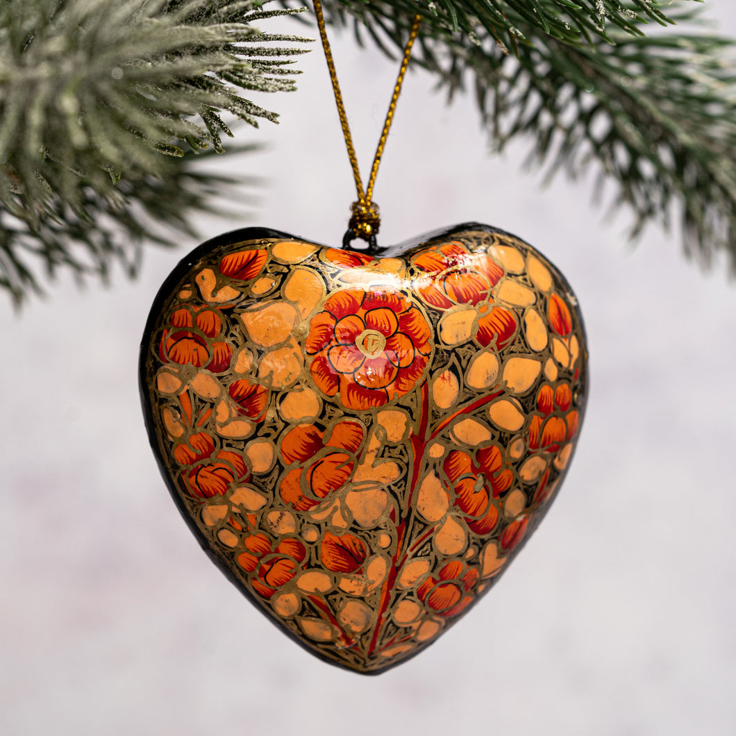 Peach Russian Hanging Heart