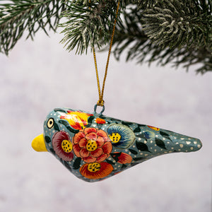 Blue Indian Floral Hanging Bird