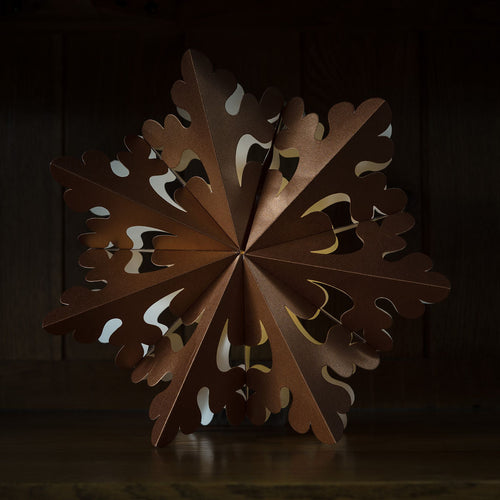 Copper Fern Lit Hanging Decoration