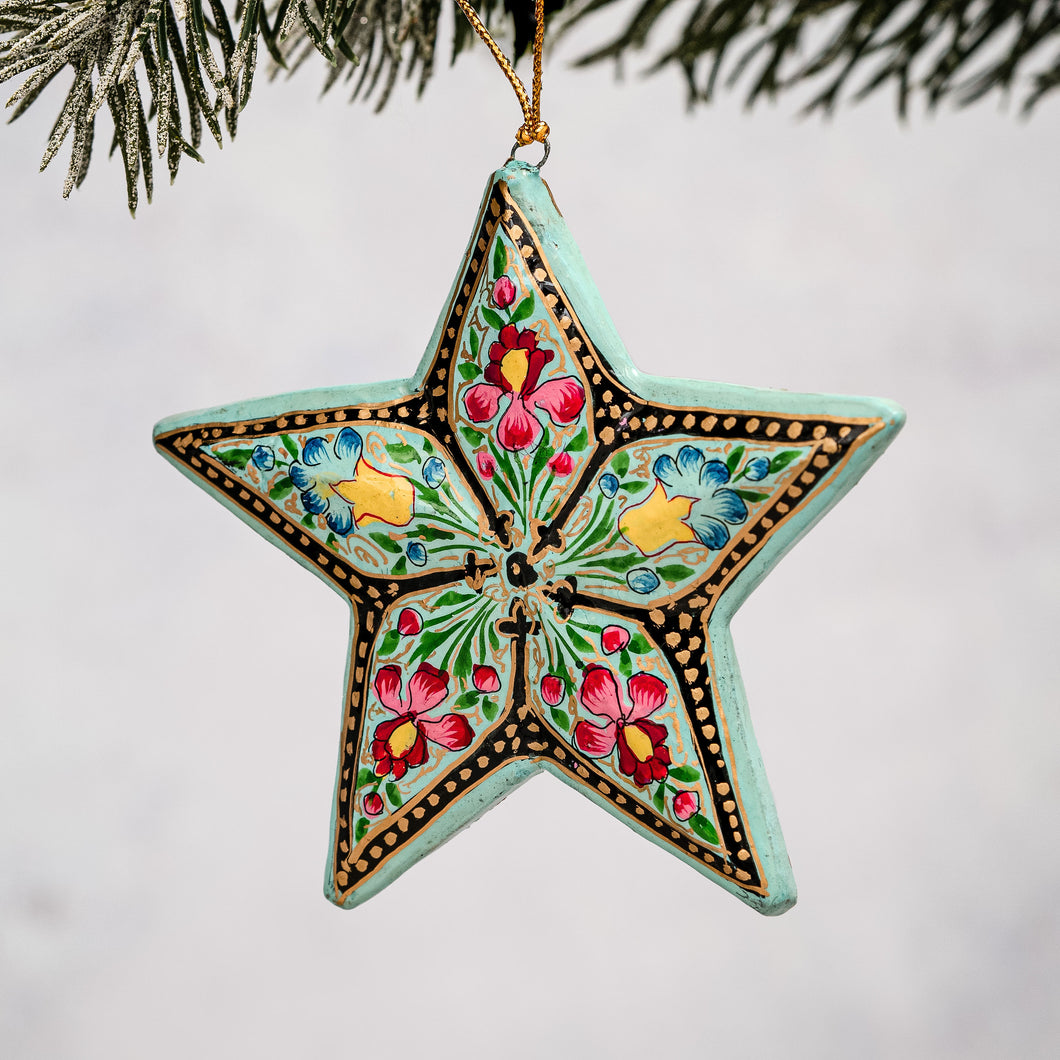 Indian 10 Floral 3D Hanging Star