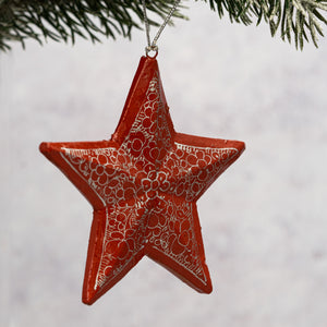 Rust Pebble 3D Hanging Star