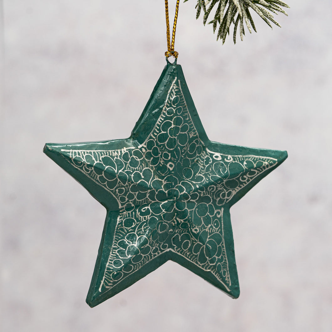 Sea Green Pebble 3D Hanging Star