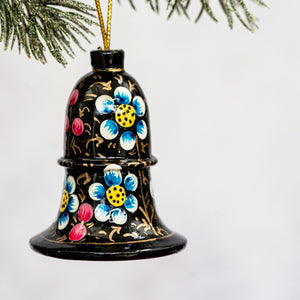 Black Indian Floral Hanging Bell