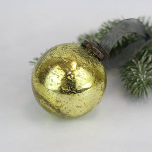 3" Antique Gold Textured Ball
