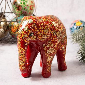 Red & Gold Clover Leaf Giant Elephant