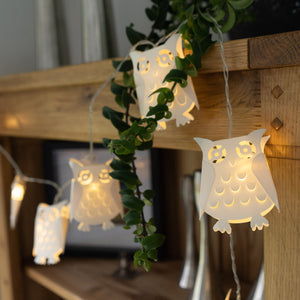 White Owl Paper String Lights